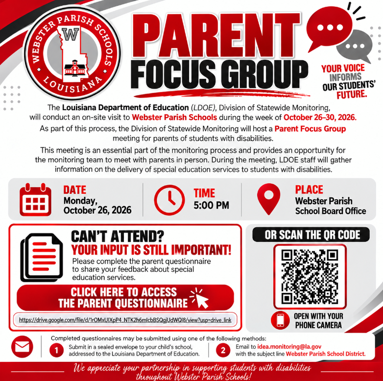 LDOE Parent Focus Group for Students with Disabilities