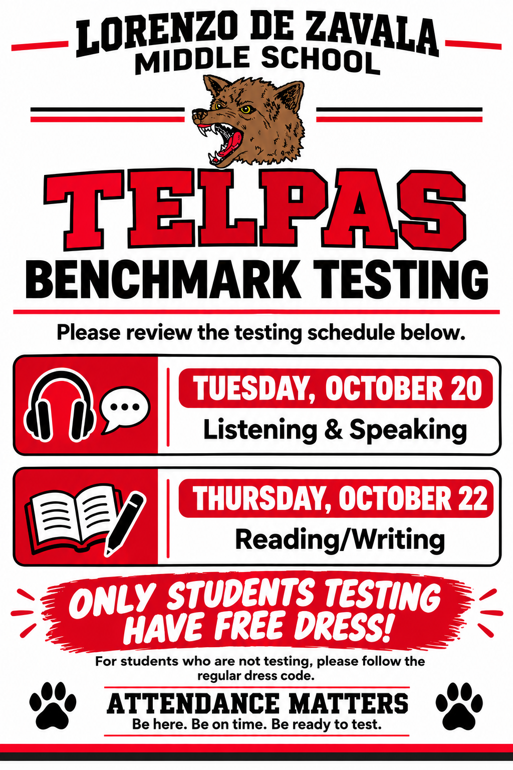 📢 TELPAS Benchmark Testing Reminder! 🐾