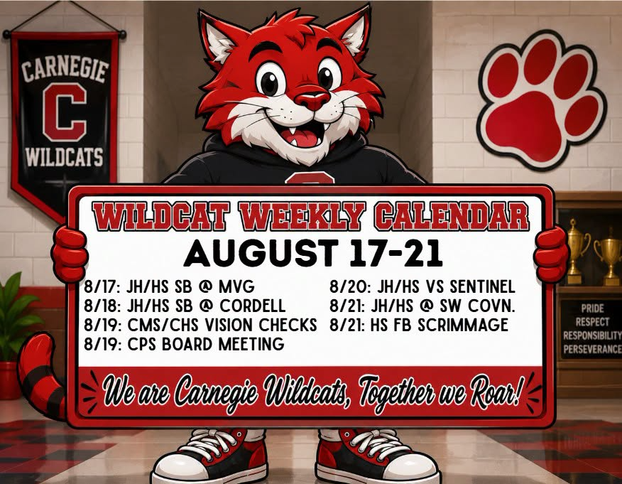 Weekly Activities Calendar: Aug 17-21