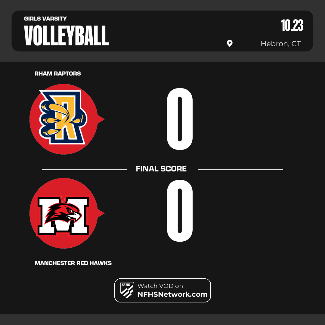 SENIOR NIGHT: RHAM Volleyball vs. Manchester TONIGHT at 6 PM