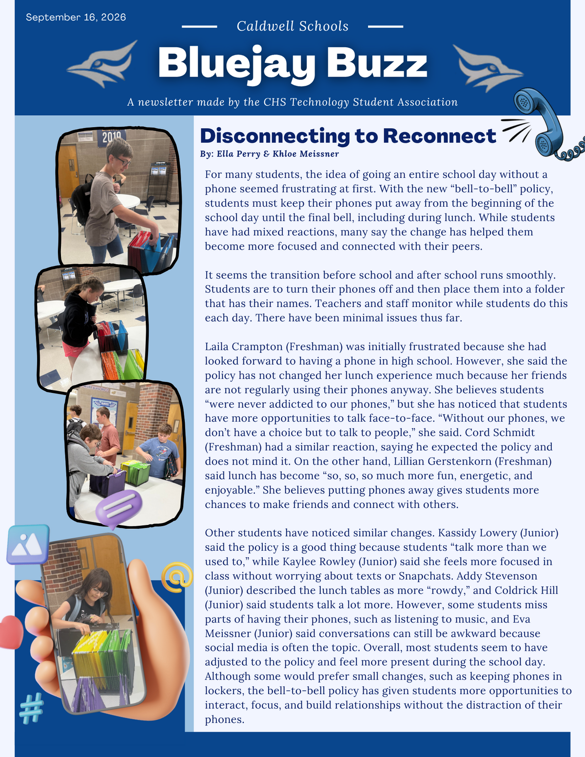 Bluejay Buzz: September 16 Edition 