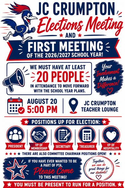 JCC PTA Update - Upcoming Elections