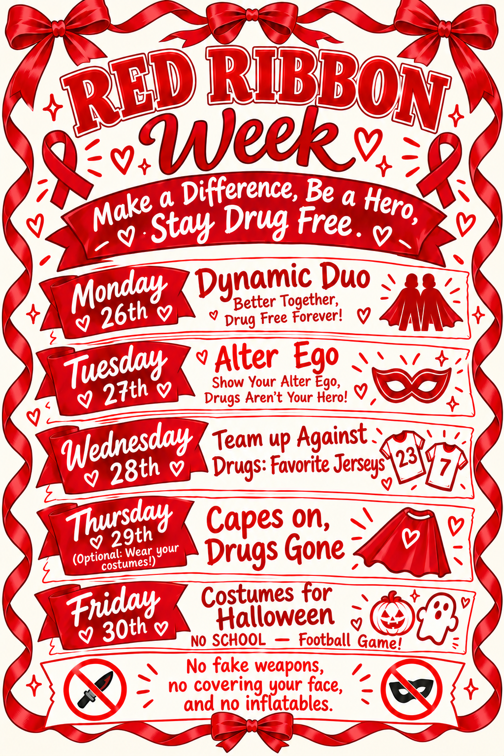 HS - Red Ribbon Week (October 26-29)