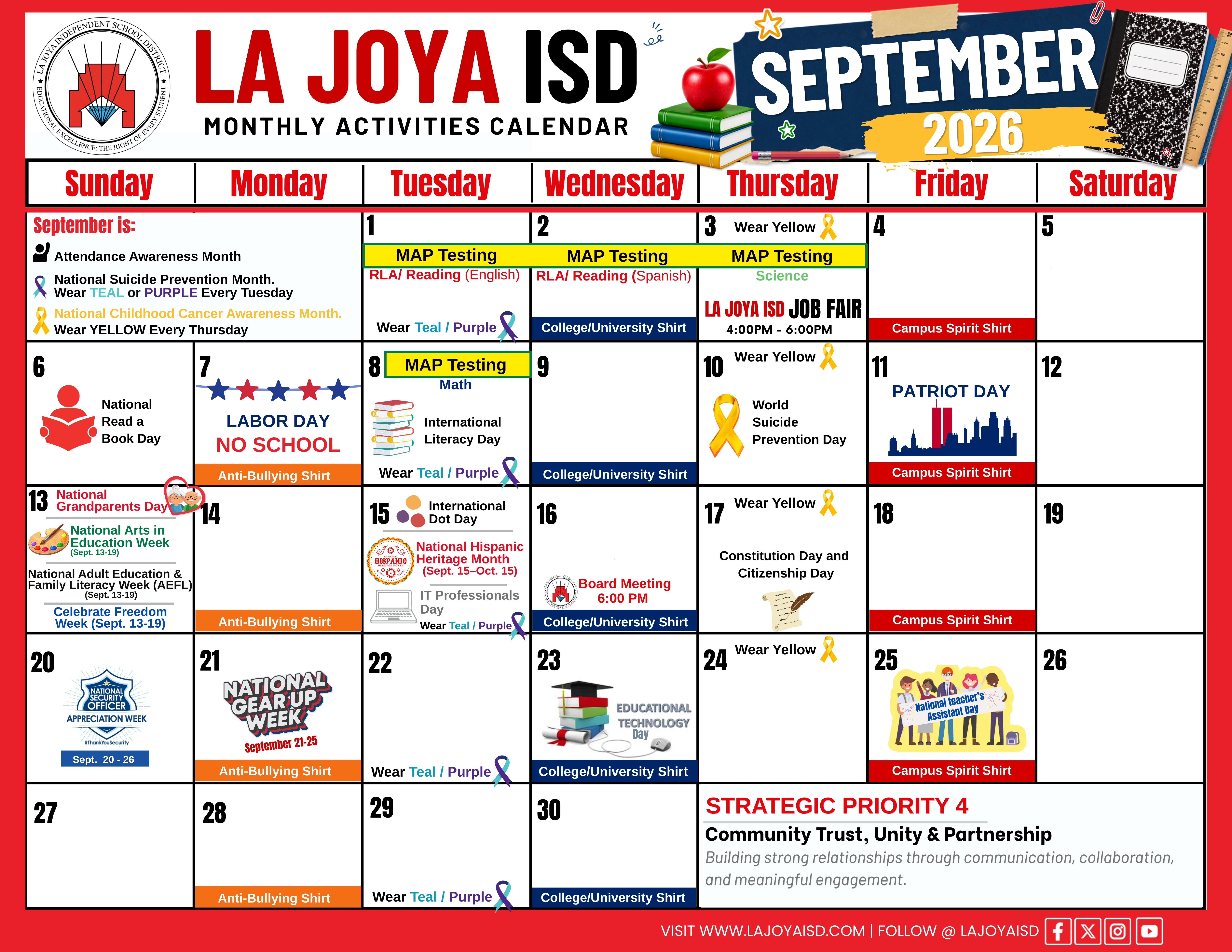 📅🍎 September is flying by, La Joya ISD!