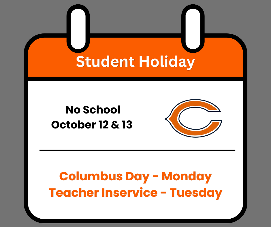 Student Holiday - Oct 12 & 13