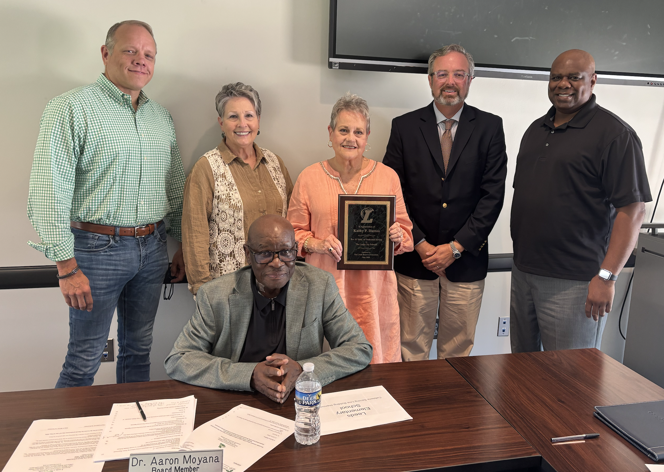 LCS honors Kathy Dutton for 18 years on the school board.