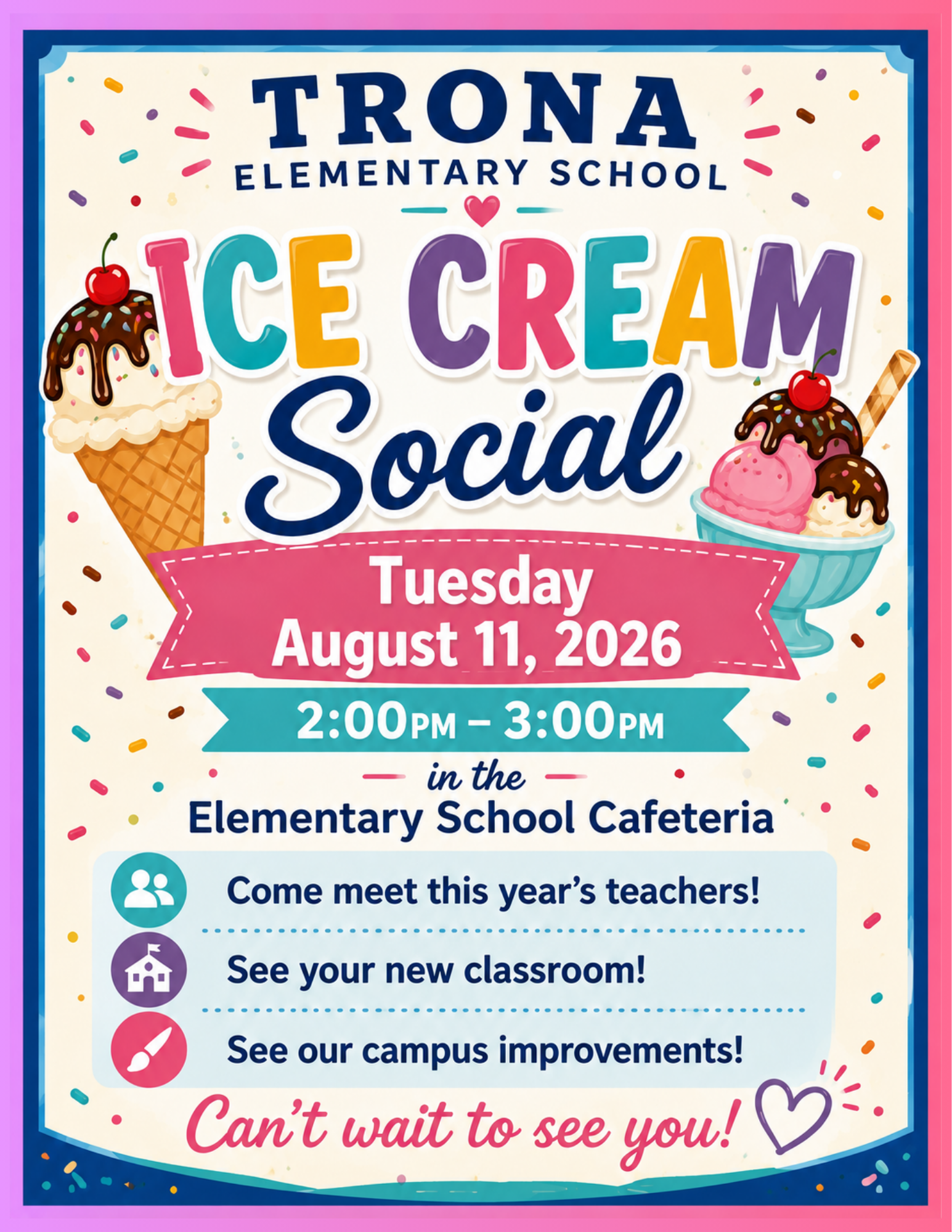 🍦💙ICE CREAM SOCIAL🍦💙TUESDAY🍦💙