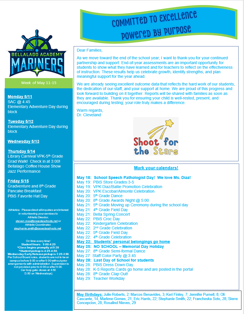 Mariner Weekly 5.11.26