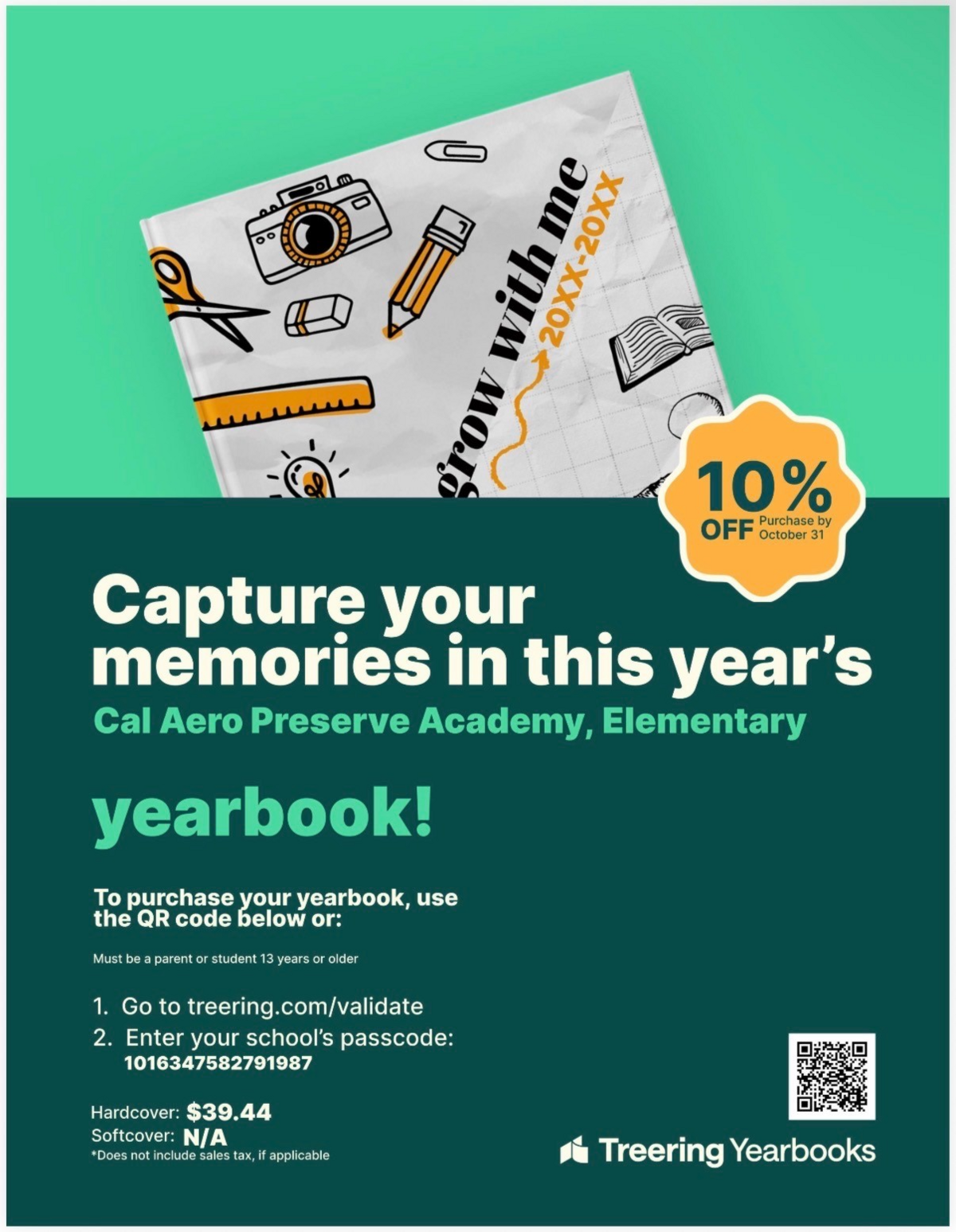 2026-2027 Yearbook Orders for Cal Aero Families 