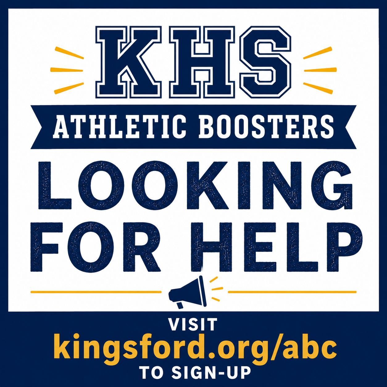 Volunteers Needed – KHS Athletic Booster Club