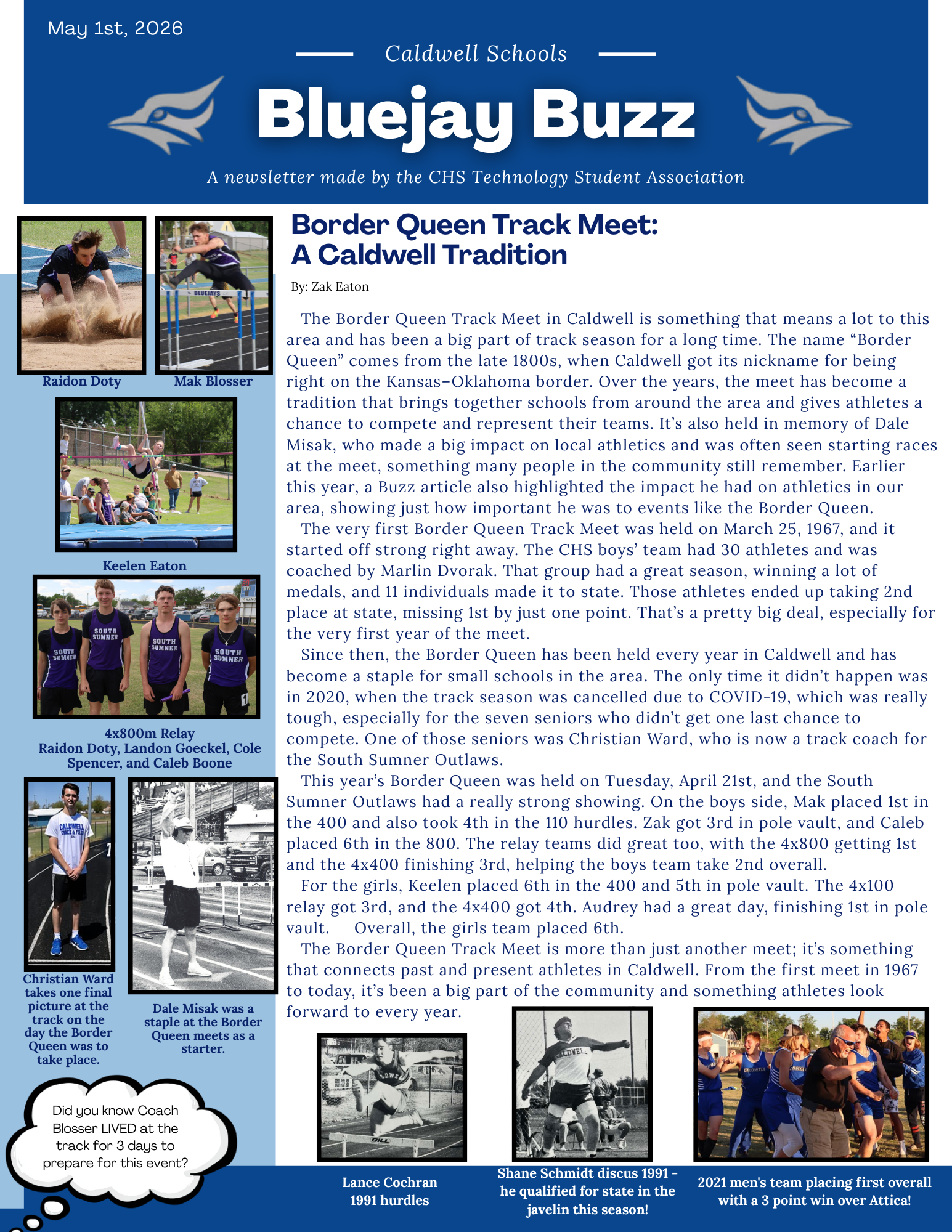 Bluejay Buzz May 1st Edition