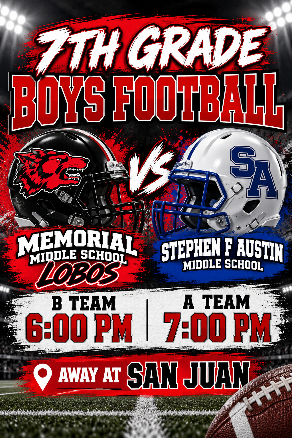 7th Grade Football Game Day