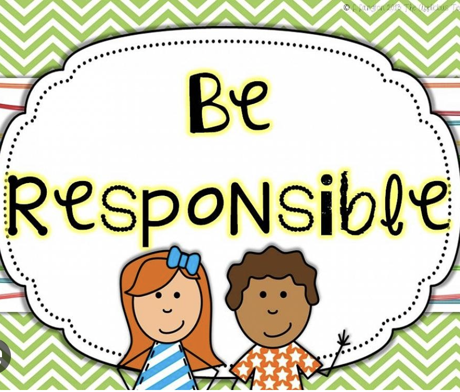 Character Trait for October- RESPONSIBILITY 