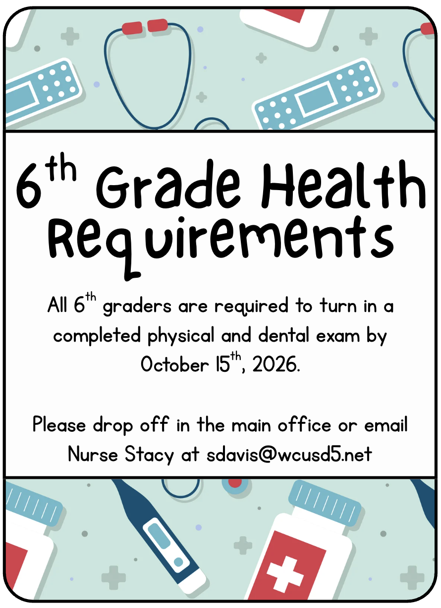 6th Grade Health Requirements