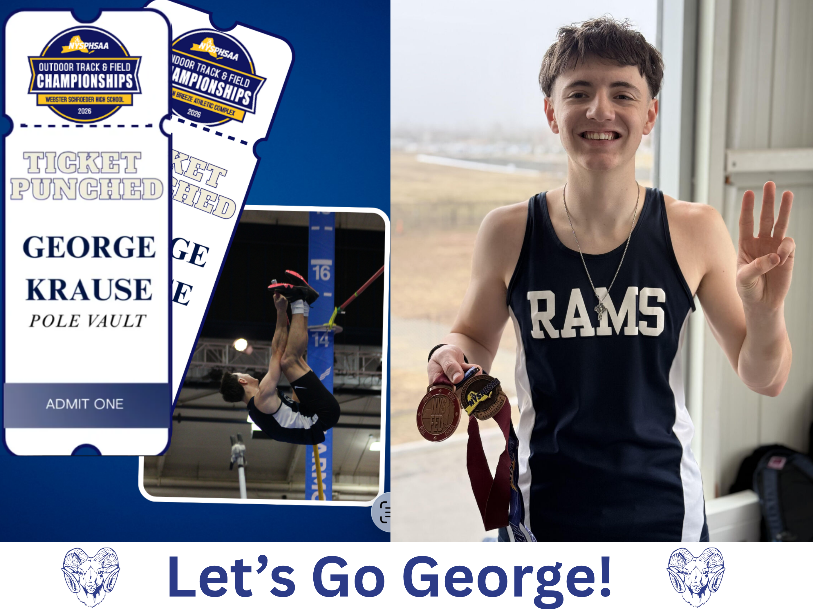 George Krause Heads to NYS Track & Field Championships