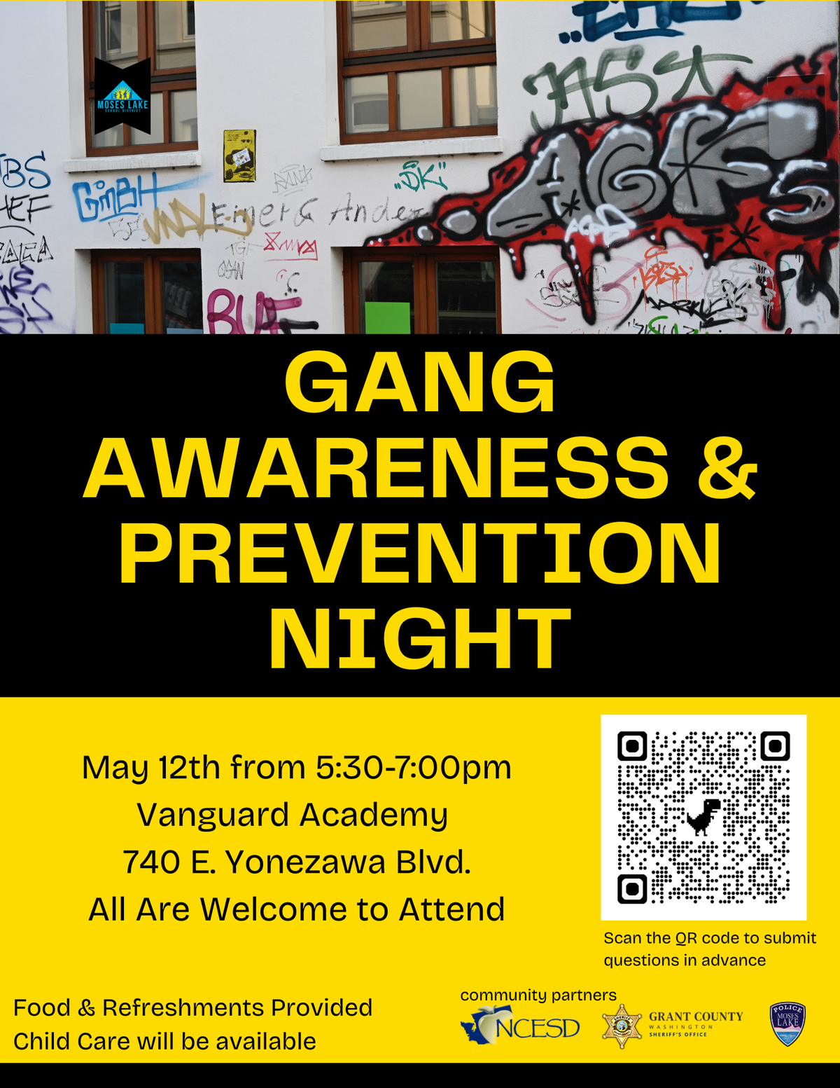 TOMORROW NIGHT: Gang Awareness & Prevention Night | May 12th | Join Us!