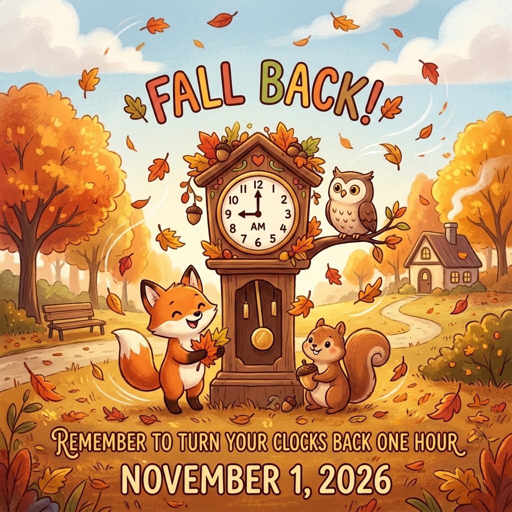 Reminder of Sunday Time Change