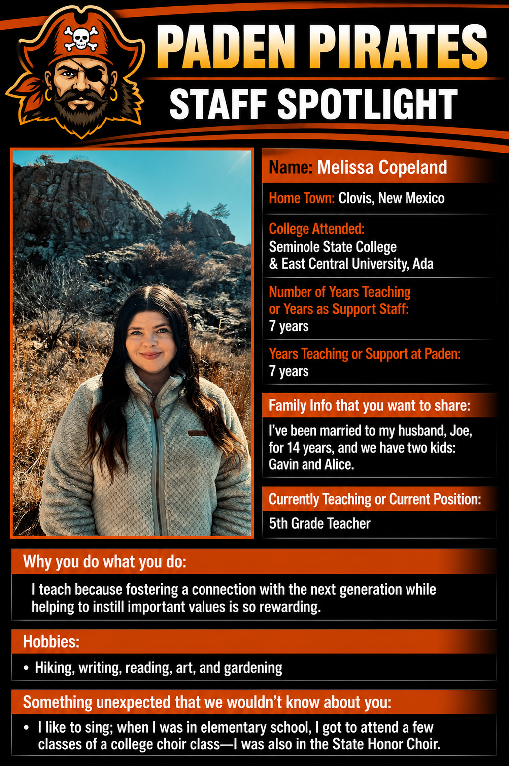 Melissa Copeland - 5th Grade