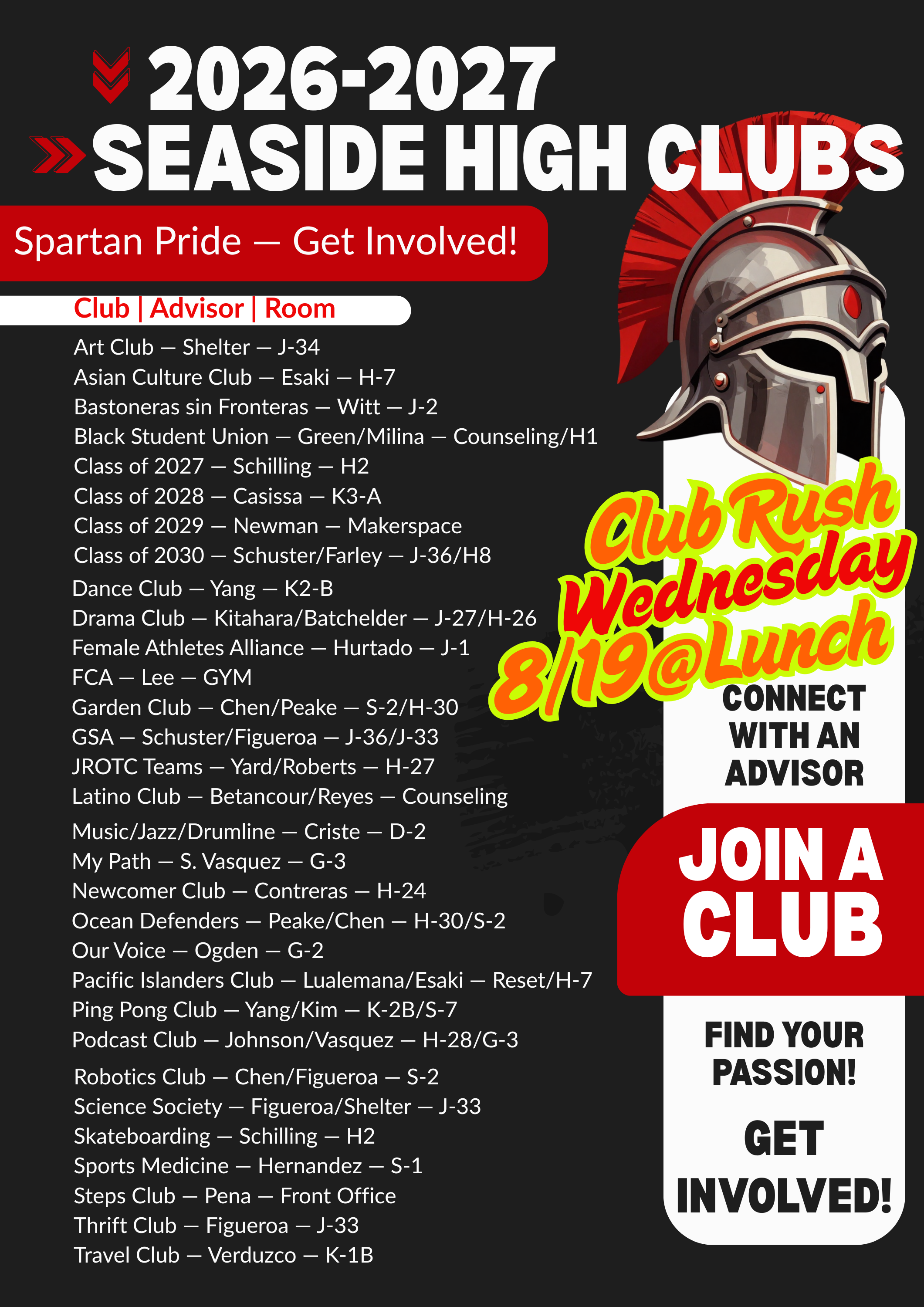 Club Rush this Wednesday (8/19)