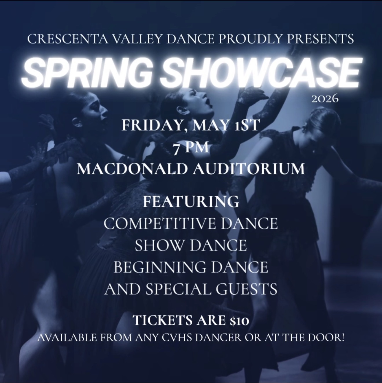 Dance Team presents: Spring Showcase!  This Friday, May 1st at 7:00 pm