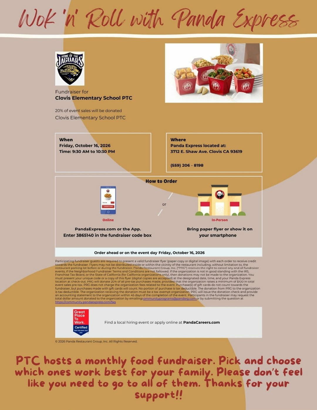 Panda Express Fundraiser