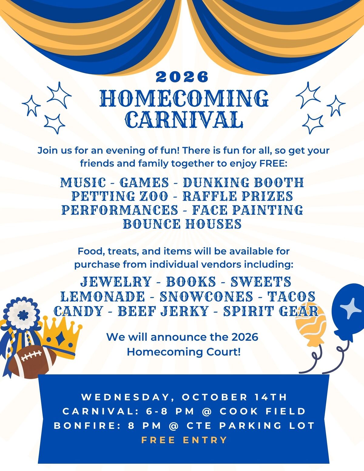 SAVE THE DATE: Homecoming Carnival