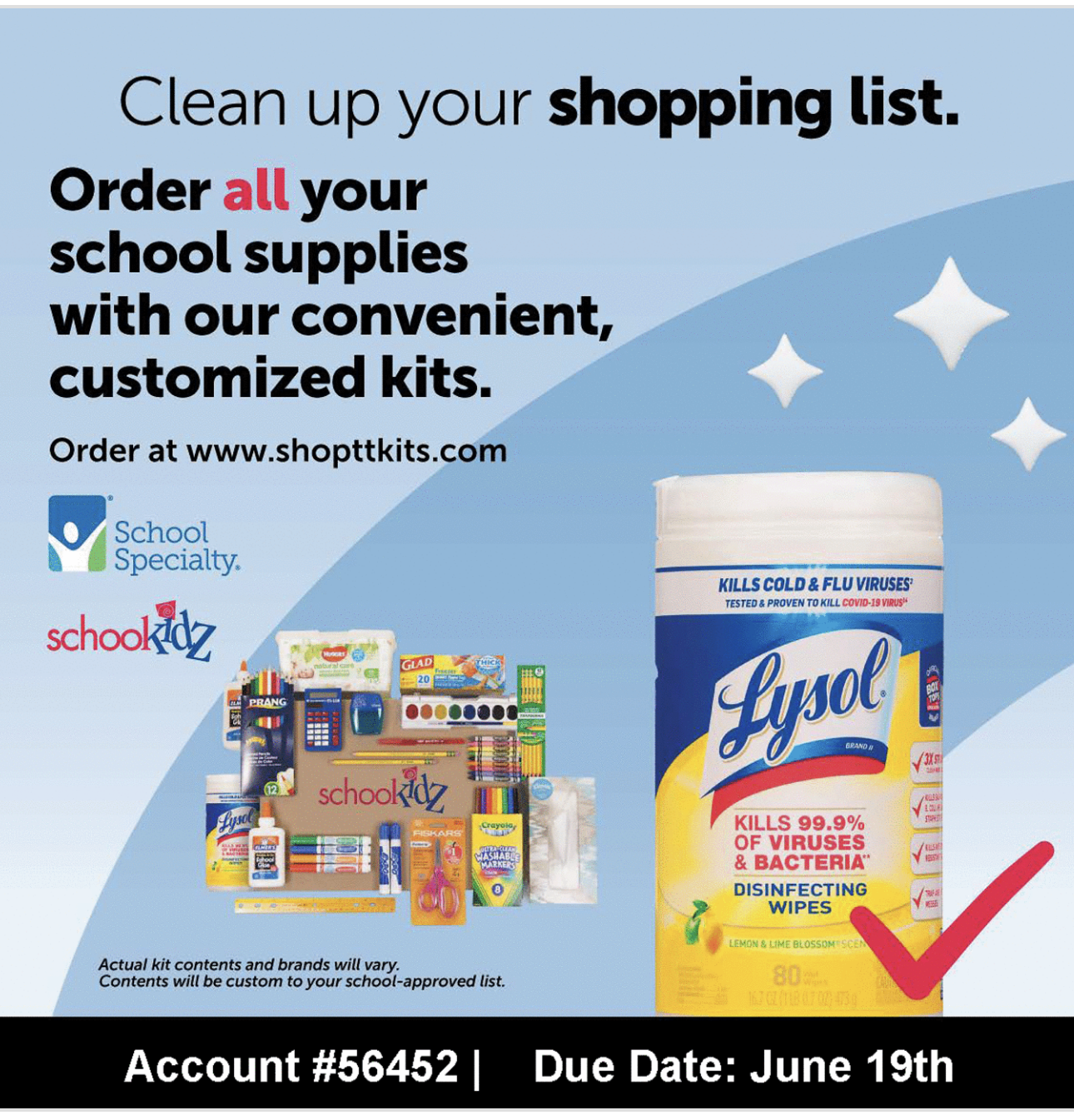 School Supplies for 2025-2027 School Year