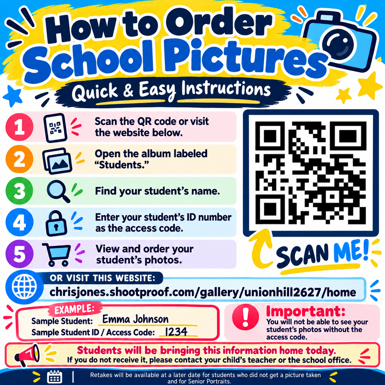 School Pictures Ordering Information