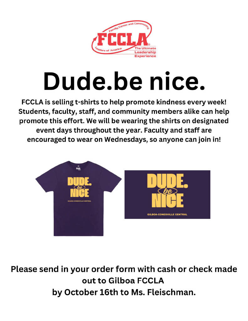 FCCLA: Dude Be Nice T-Shirts