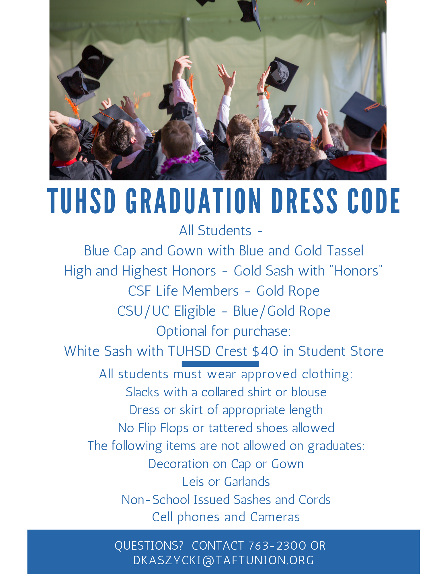 TUHSD Graduation 2026 Details 
