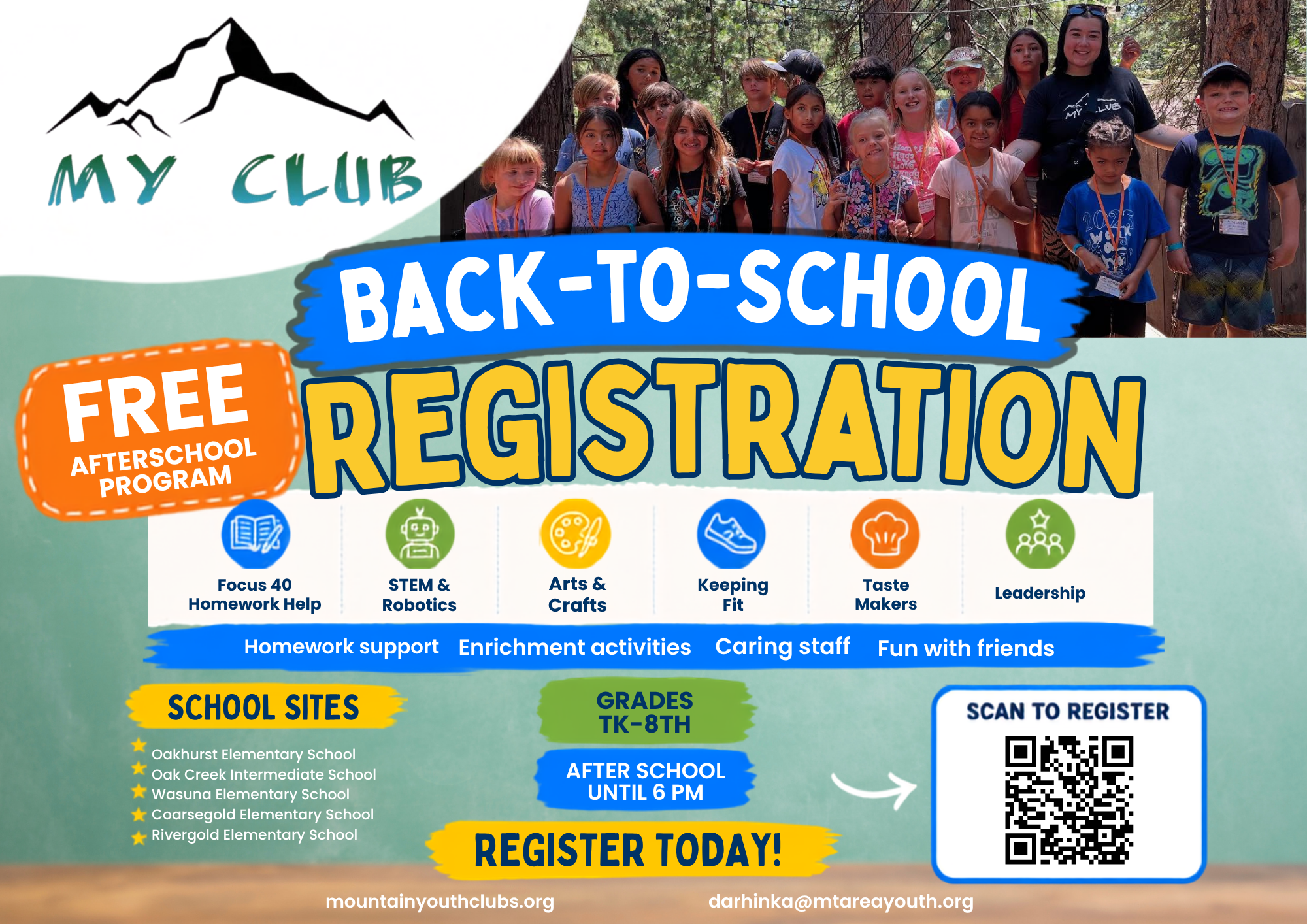 MyClub Back-To-School Registration Information