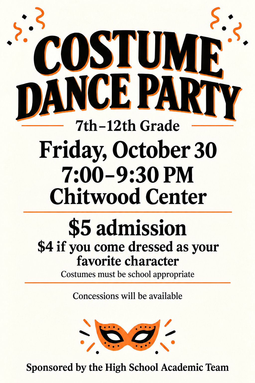 Costume Dance Party