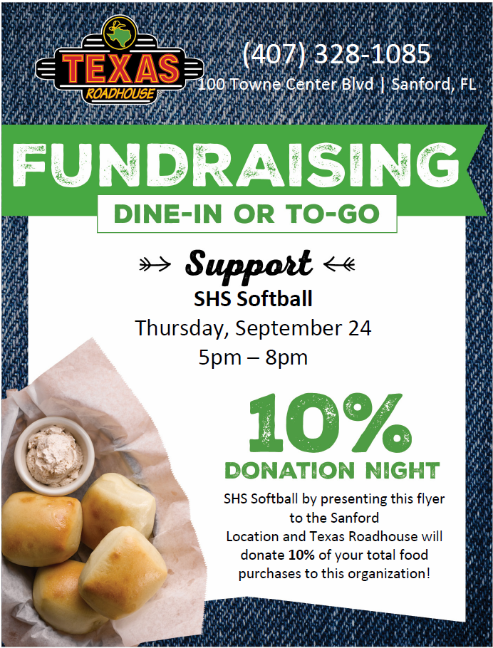 Come out and Suppot Softball at Texas Roadhouse 