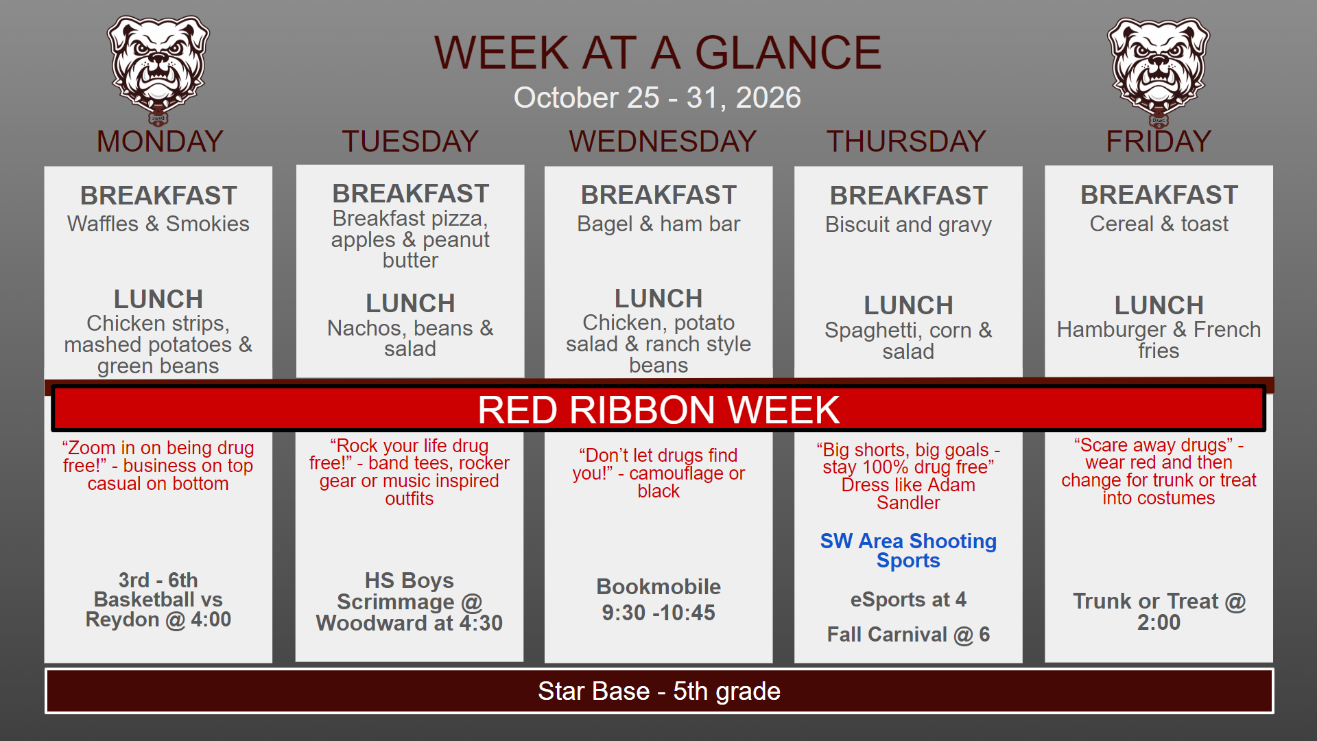 Week at a Glance 10.25-31