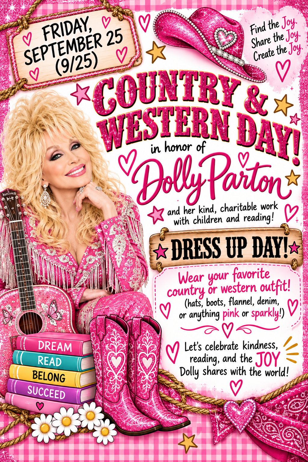 Country Western Dress Up Day 9/25/26!