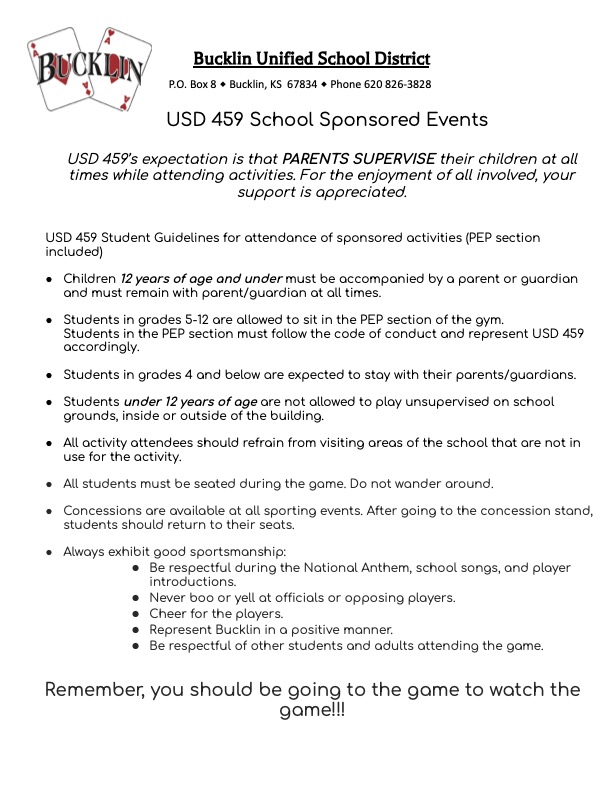 USD 459 School Sponsored Events 