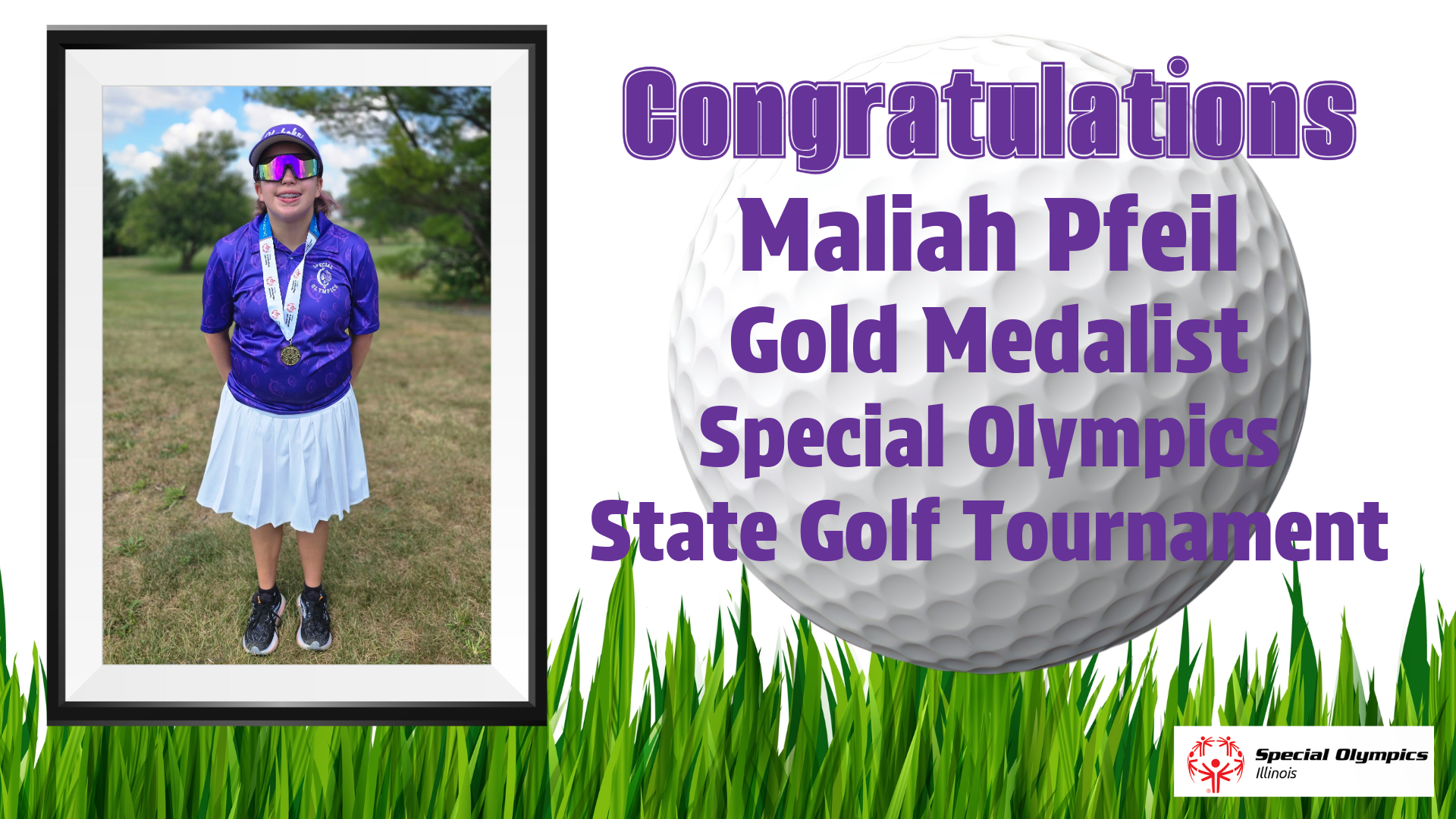 Maliah Pfeil Wins Gold at Special Olympics Illinois State Golf Tournament