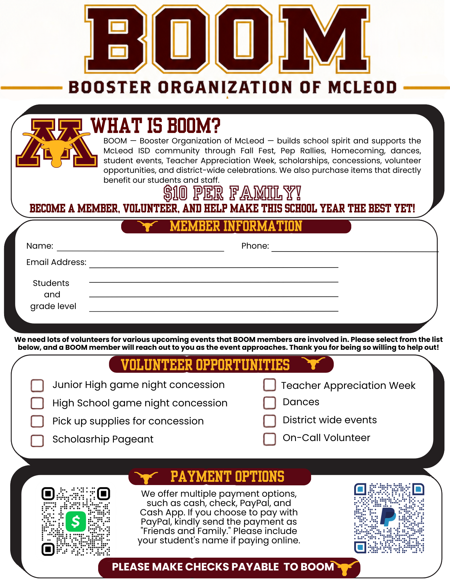 BOOM Membership Drive