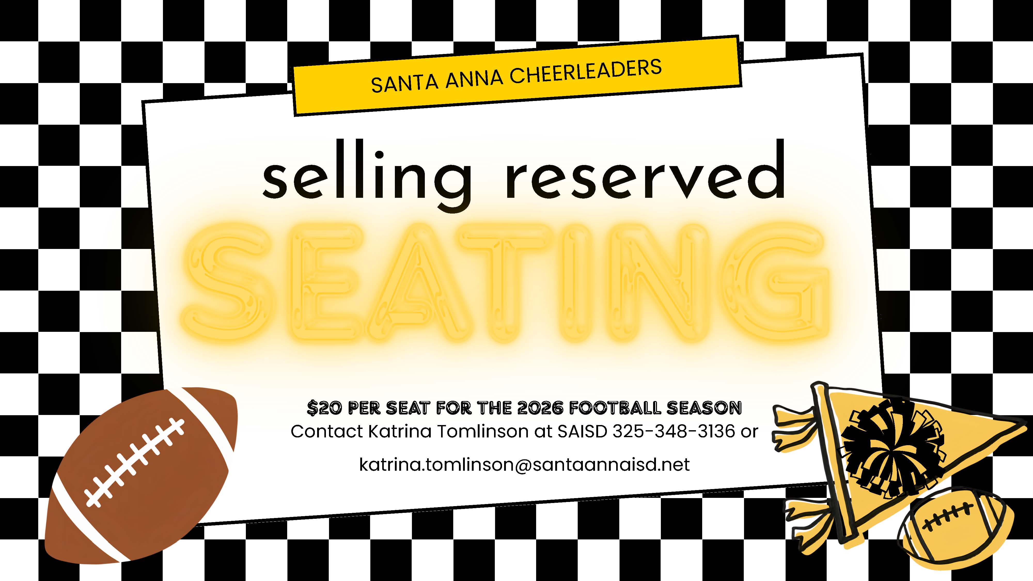 Reserved Seating For Football Season 2026