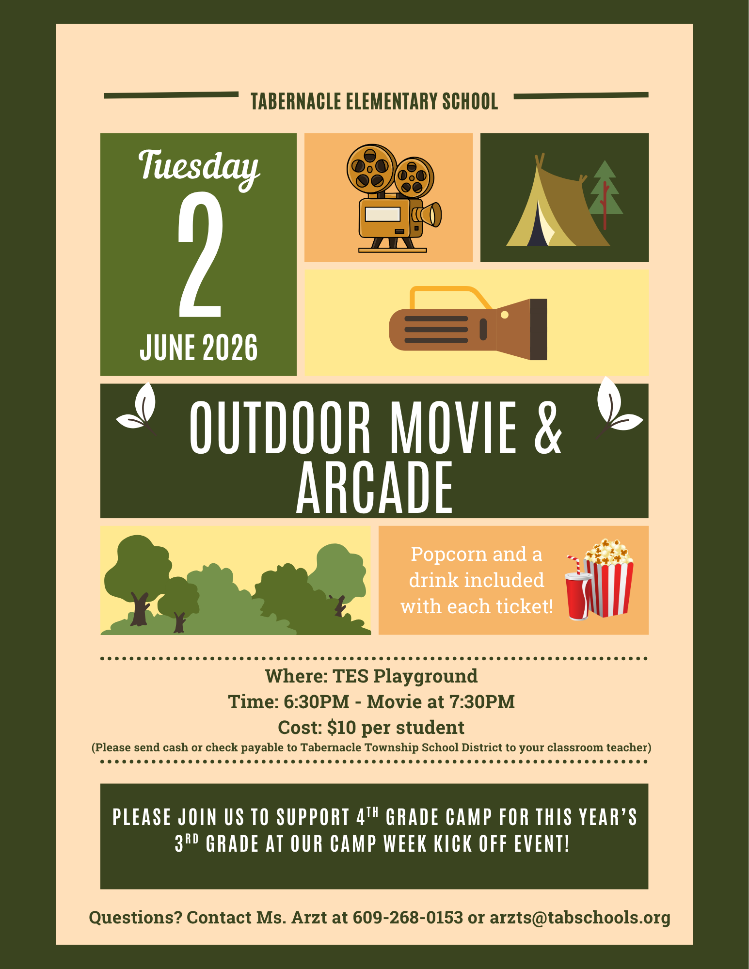 Movie & Arcade Night Tomorrow!