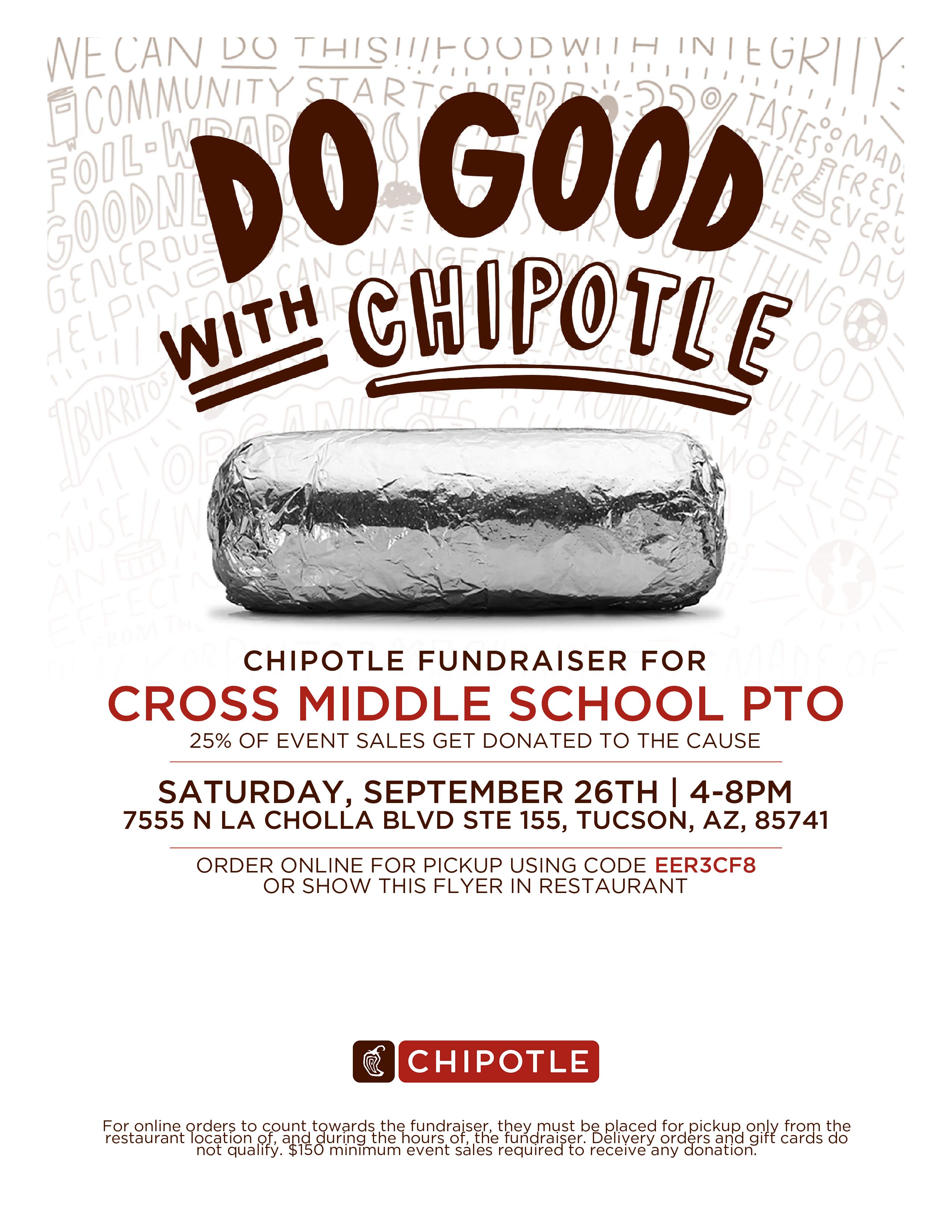 Chipotle Fundraiser for Cross Middle