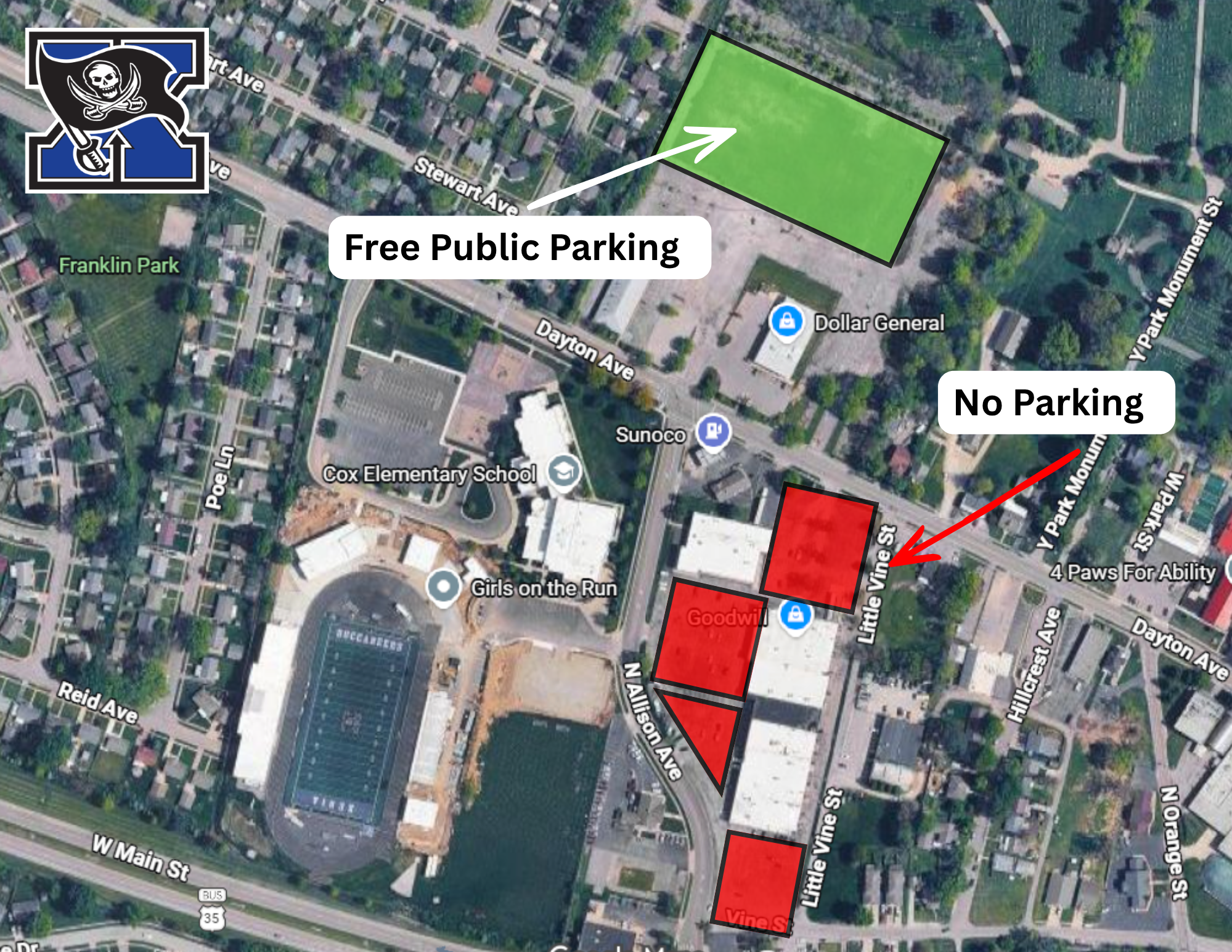Game Day Parking Notice: UPDATE
