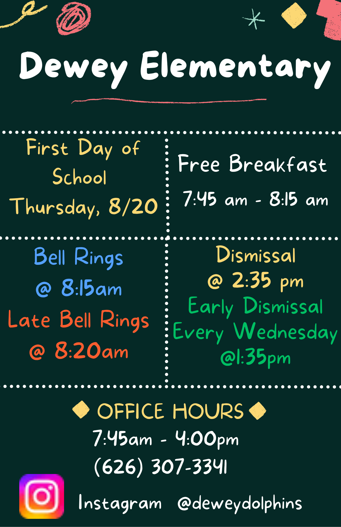 Welcome Back, Dewey Families!