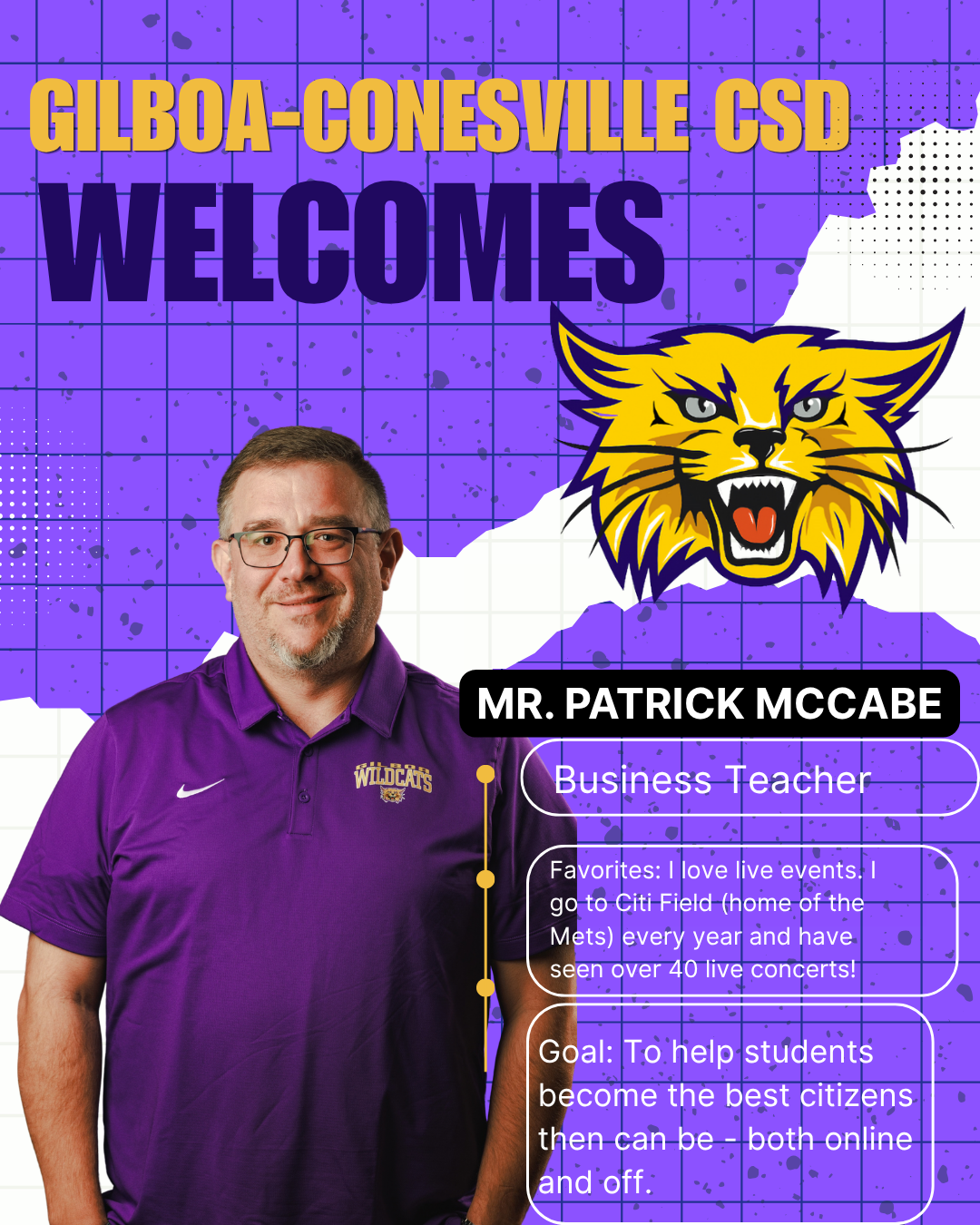 GCCSD Welcomes: Mr. McCabe, Business Teacher