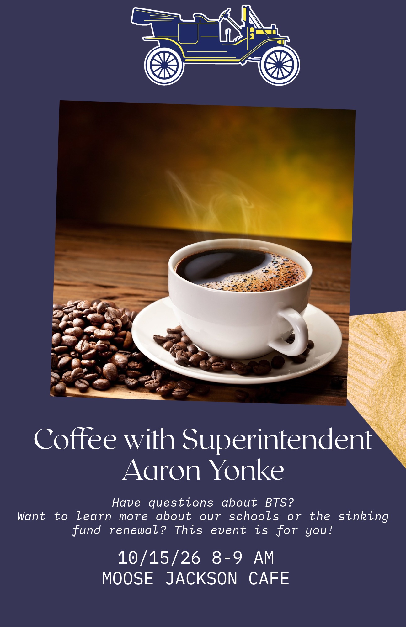 Coffee and conversation with Superintendent Aaron Yonke!