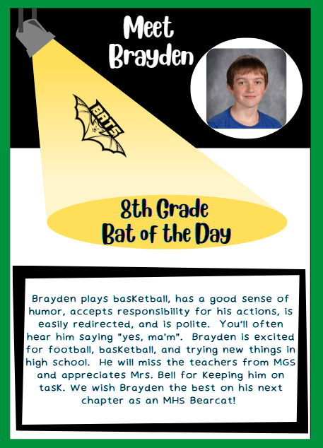 8th Grade Bat of the Day