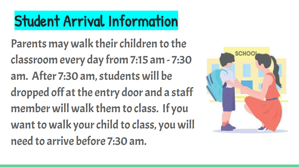 Student Arrival Reminders