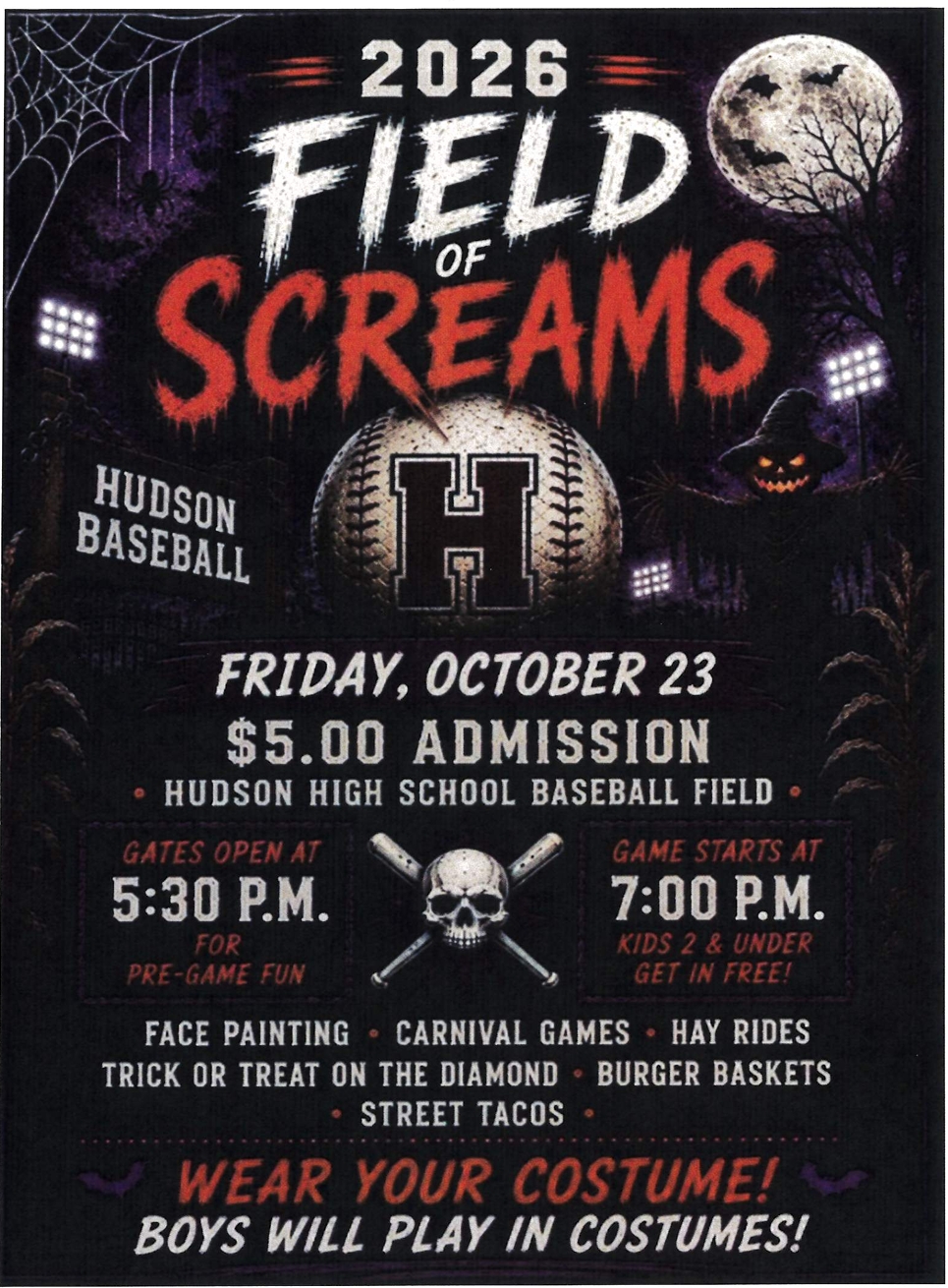 Tomorrow Night: Field of Screams!