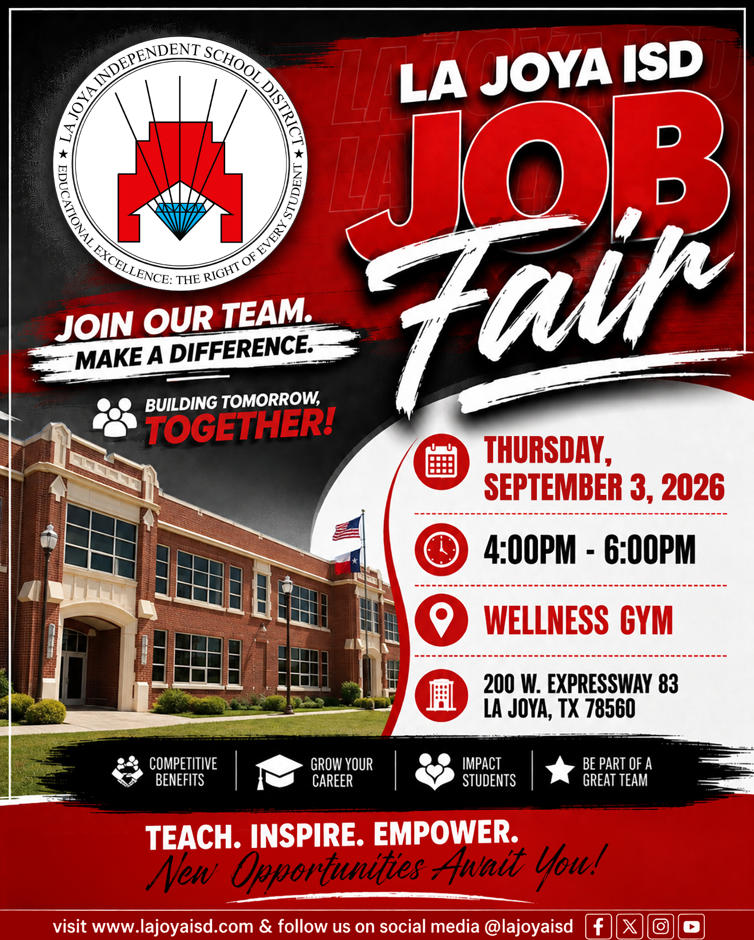 📣 Your next opportunity starts at La Joya ISD!