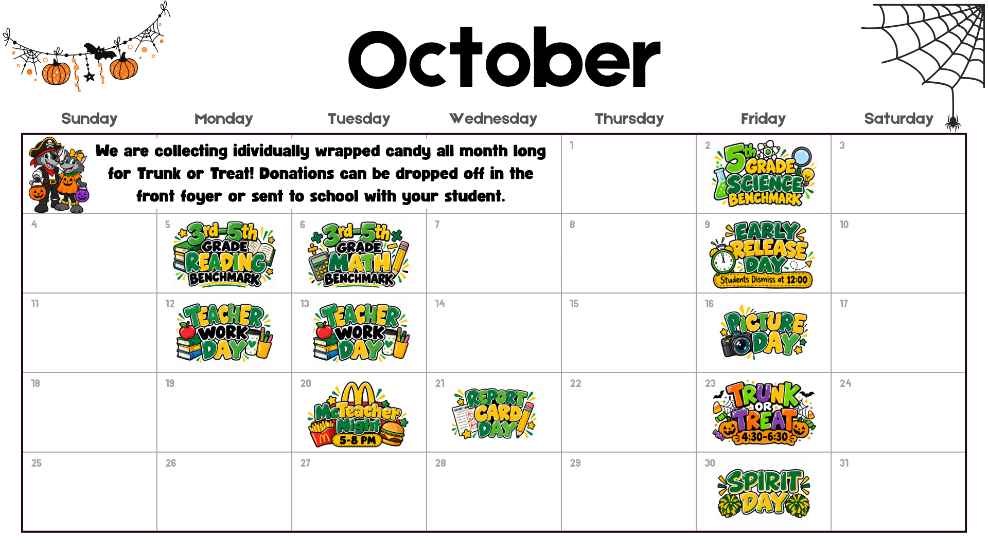 🍂 Save Our October Calendar! 🐺